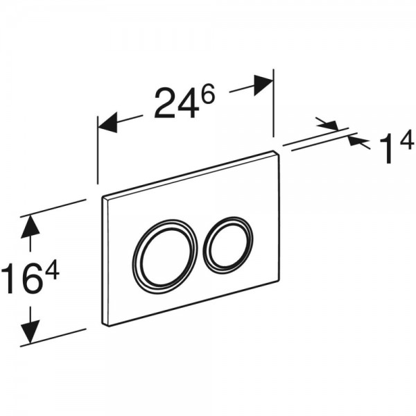 Geberit Betätigungsplatte Sigma21 für 2 Mengen Sp schwarzchrom