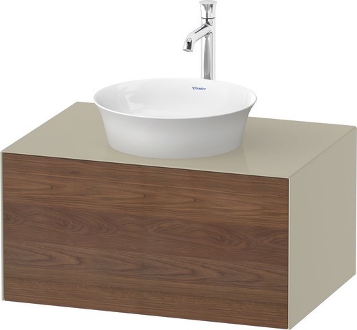 Duravit White Tulip Konsolenwaschtischunterbau wandhängend Amerikanischer Nussbaum & Taupe Matt & Ho