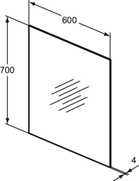 Ideal Standard Spiegel Mirror&Light, 600x4x700mm