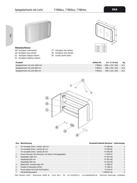 Ideal Standard Trafo MC DEA, TV08867, TV08867