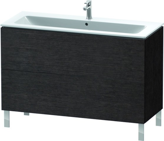 Duravit L-Cube Waschtischunterbau bodenstehend Eiche dunkel gebürstet Matt 1220x481x704 mm - LC66280