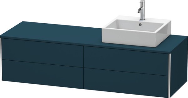 Duravit XSquare Konsolenwaschtischunterbau wandhängend Nachtblau Seidenmatt 1600x548x400 mm - XS4914