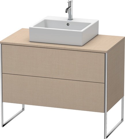 Duravit XSquare Konsolenwaschtischunterbau bodenstehend Leinen Matt 1000x548x778 mm - XS492107575