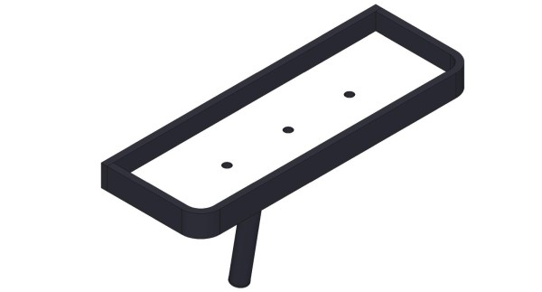 Giese Dusch Konsole mit Glasabzieher schwarz matt mit Schichtstoff (HPL) in weiss, 30828-14