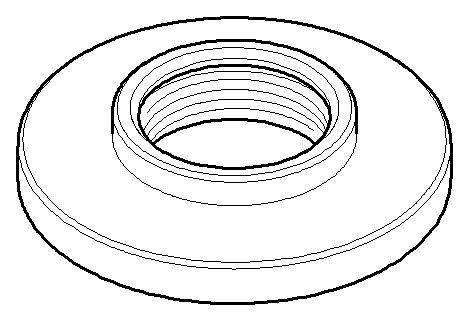 Dornbracht Rosette Ersatzteile 092790005 D. 55 x 11 mm Weiß matt