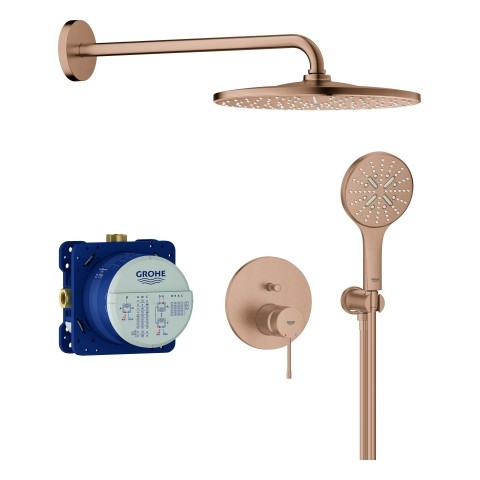 GROHE Unterputz-Duschsystem Essence 25287 2 WU KB RSH Mono 310 warm sunset gebürstet, 25287DL0