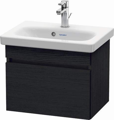 Duravit DuraStyle Waschtischunterbau wandhängend Eiche Schwarz Matt 500x368x398 mm - DS630301616