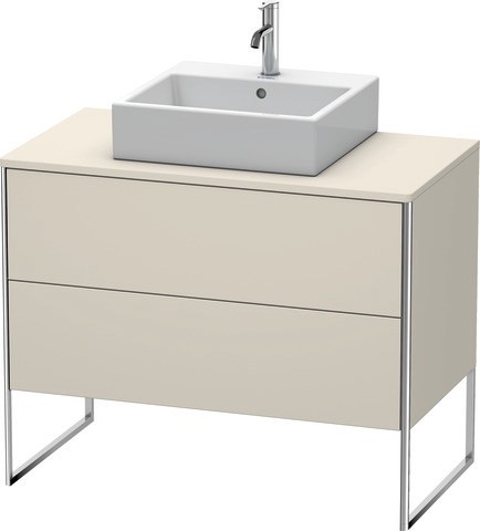 Duravit XSquare Konsolenwaschtischunterbau bodenstehend Taupe Matt 1000x548x778 mm - XS492109191