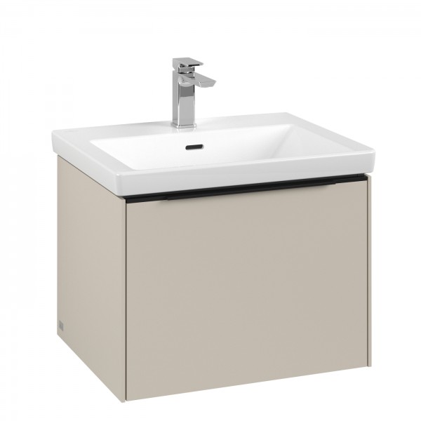 Villeroy & Boch Subway 3.0 Waschbeckenunterschrank, 1 Auszug, 572 x 432 x 462 mm, Cashmere Grey / Ca