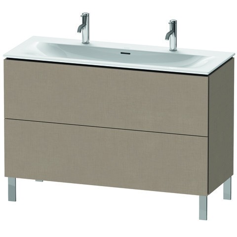 Duravit L-Cube Waschtischunterbau bodenstehend Leinen Matt 1220x481x704 mm - LC659907575