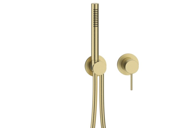 Herzbach MODUL7 Hebelmischer-Farbset 1 Verbraucher Brass Steel, 70.701002.1.41