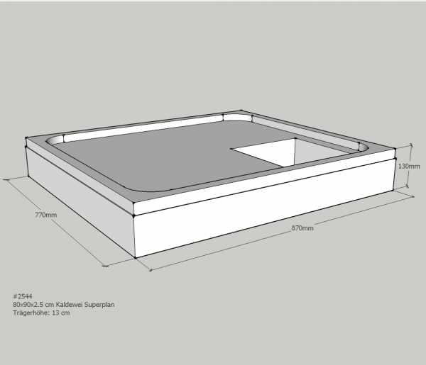 Neuesbad Wannenträger für Kaldewei Superplan 80x90x2,5