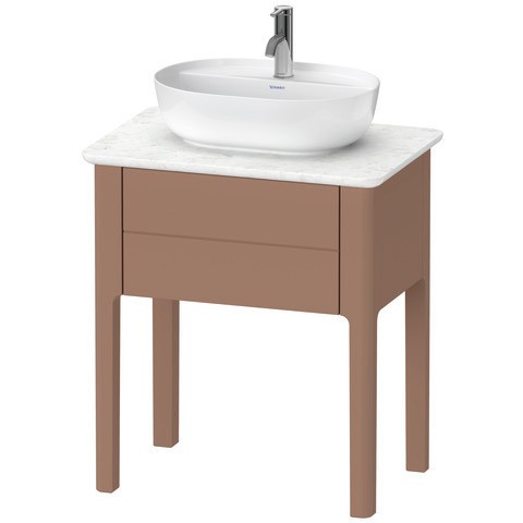 Duravit Luv Konsolenwaschtischunterbau bodenstehend Mandel Seidenmatt 638x450x743 mm - LU956005454