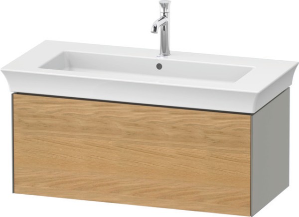 Duravit White Tulip Waschtischunterbau wandhängend Natur Eiche & Stein Grau Matt & Seidenmatt 984x45