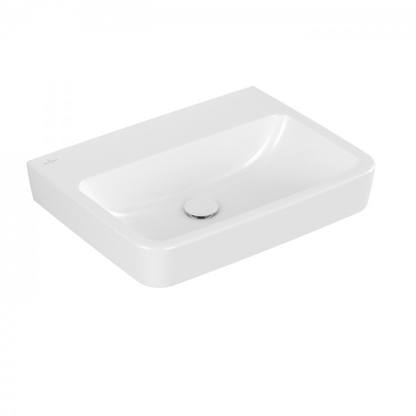 Villeroy & Boch O.novo Waschbecken, 600 x 460 x 175 mm, Weiß Alpin AntiBac CeramicPlus, ohne Überlau