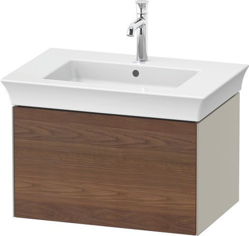 Duravit White Tulip Waschtischunterbau wandhängend Amerikanischer Nussbaum & Taupe Matt & Seidenmatt