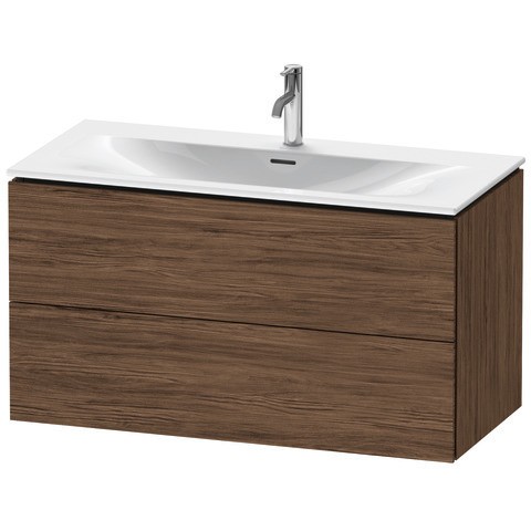 Duravit L-Cube Waschtischunterbau wandhängend Nussbaum dunkel Matt 1020x481x550 mm - LC6308021210A00