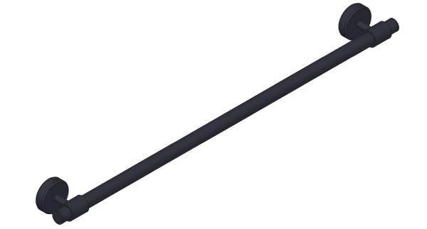 Giese Badetuchhalter rund L = 650 mm mit Magnetbefestigung schwarz matt für Heizkörper, 34066-14