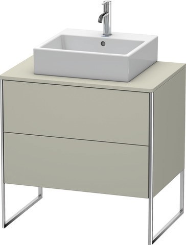 Duravit XSquare Konsolenwaschtischunterbau bodenstehend Taupe Seidenmatt 800x548x778 mm - XS49200606