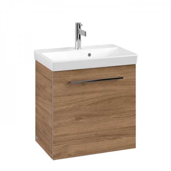 Villeroy & Boch Avento Waschbeckenunterschrank, 1 Tür, 526 x 514 x 352 mm, Kansas Oak