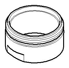 Dornbracht Luftsprudlerhülse Ersatzteile 092301118 D. 24 x 13 mm Chrom