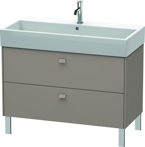 Duravit Brioso Waschtischunterbau bodenstehend Basalt Matt 984x459x570 mm - BR443604343