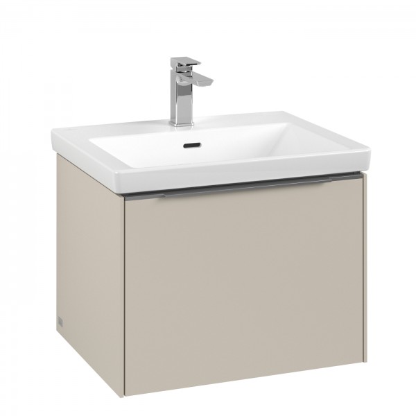 Villeroy & Boch Subway 3.0 Waschbeckenunterschrank, 1 Auszug, 572 x 432 x 462 mm, Cashmere Grey / Ca