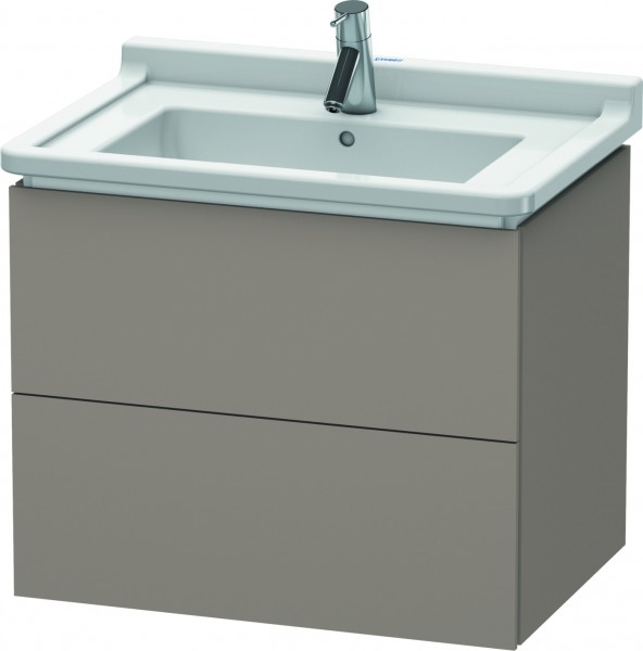 Duravit L-Cube Waschtischunterbau wandhängend Basalt Matt 670x469x558 mm - LC626404343