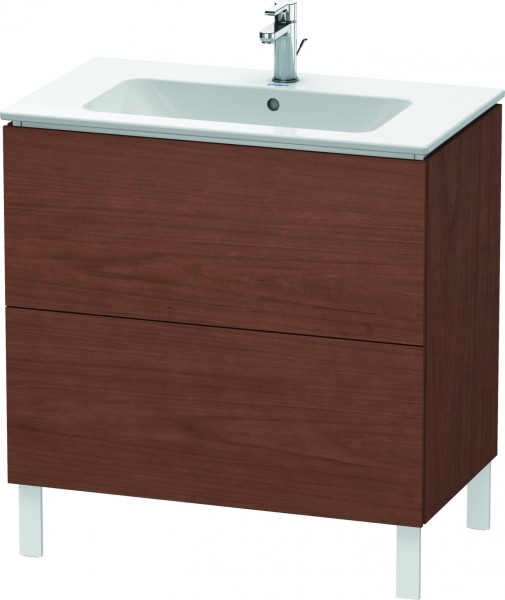 Duravit L-Cube Waschtischunterbau bodenstehend Amerikanischer Nussbaum Matt 820x481x704 mm - LC66260