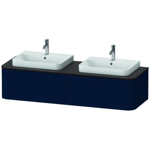 Duravit Happy D.2 Plus Konsolenwaschtischunterbau wandhängend Nachtblau Seidenmatt 1600x550x354 mm -