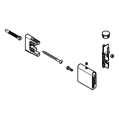 GROHE Brausestangenhalter 48425 für RSH SmartActive hard graphite gebürstet, 48425AL0