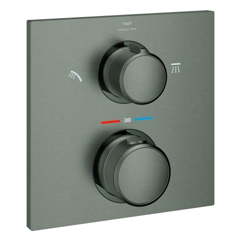 GROHE Thermostat-Brausebatterie Allure 29181_2 FMS f. Rapido SmartBox hard graphite geb, 29181AL2