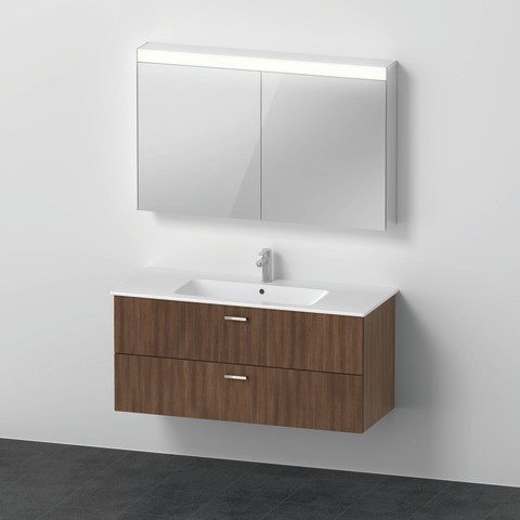 Duravit XBase Möbelwaschtisch mit Waschtischunterbau und Spiegelschrank 1230x490x2000 mm - XB0078021