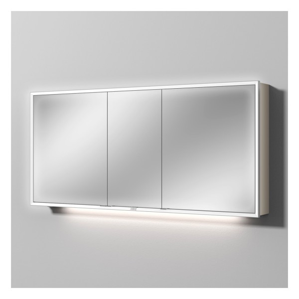 Sanipa Reflection Spiegelschrank MILO 160 mit LED-Beleuchtung, Kaschmir-Matt, AU0391U