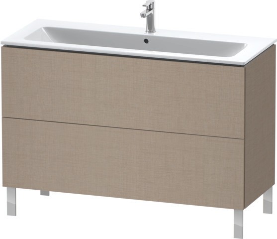 Duravit L-Cube Waschtischunterbau bodenstehend Leinen Matt 1220x481x704 mm - LC6628075750E00