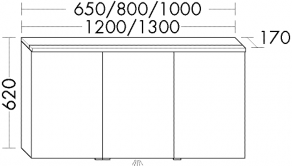 Burgbad Spiegelschrank Sys30 PG3 Diago 620x1200x170 Schilf Matt, SPHN120RF3354