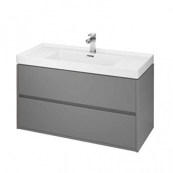 Neuesbad Serie 300 Waschtischunterschrank, B:994, T:447, H:533mm, Grau matt