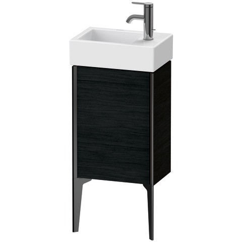 Duravit XViu Waschtischunterbau bodenstehend Eiche Schwarz Matt 364x234x493 mm - XV4530LB216