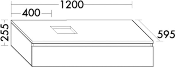 Burgbad Waschtischunterschrank Cube PG1 255x1200x595 Eiche Dekor Flanelle, WWXW121LF3785