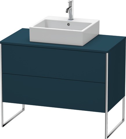 Duravit XSquare Konsolenwaschtischunterbau bodenstehend Nachtblau Seidenmatt 1000x548x778 mm - XS492