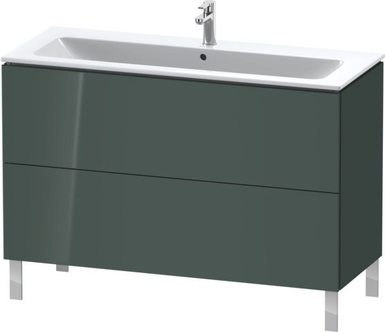 Duravit L-Cube Waschtischunterbau bodenstehend Dolomiti Grau Hochglanz 1220x481x704 mm - LC662803838