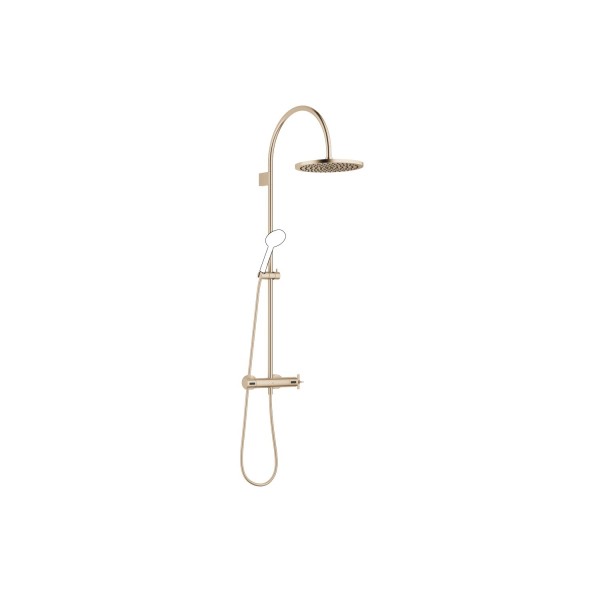 Dornbracht Showerpipe mit Brausethermostat VAIA 34460809 Champagne gebürstet (22kt Gold)