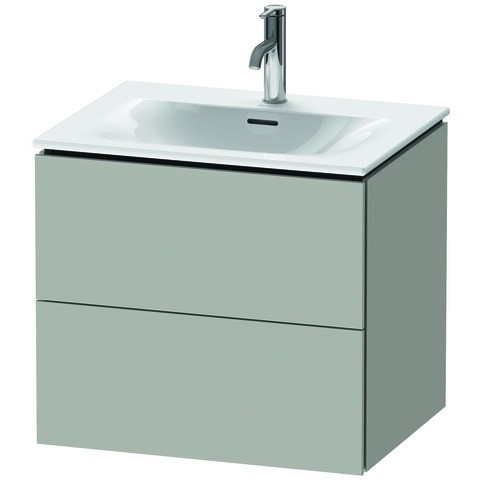 Duravit L-Cube Waschtischunterbau wandhängend Betongrau Matt 620x481x550 mm - LC630500707