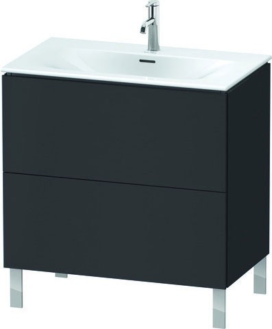 Duravit L-Cube Waschtischunterbau bodenstehend Graphit Supermatt 820x481x704 mm - LC659708080