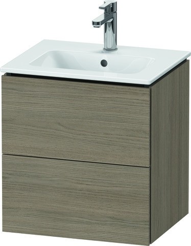 Duravit L-Cube Waschtischunterbau wandhängend Eiche Terra Matt 520x421x550 mm - LC621803535