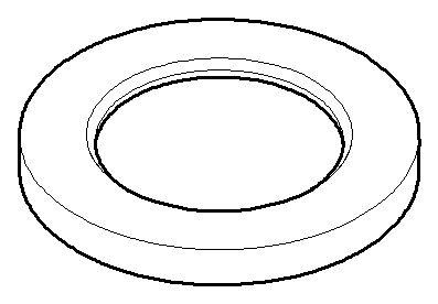 Dornbracht Rosette Ersatzteile 092785001 D. 46 x D. 28,6 x 5 mm Chrom