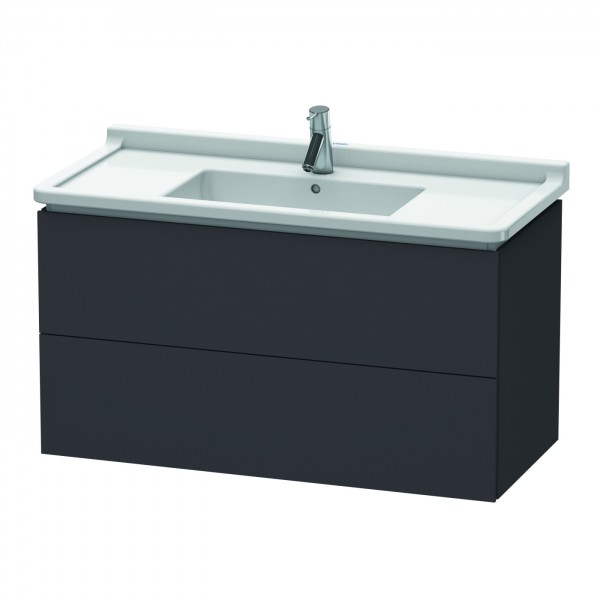 Duravit L-Cube Waschtischunterbau wandhängend Graphit Supermatt 1020x469x558 mm - LC626608080