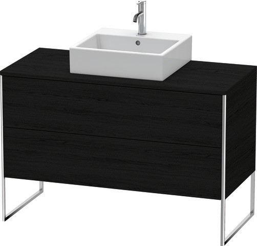 Duravit XSquare Konsolenwaschtischunterbau bodenstehend Eiche Schwarz Matt 1200x548x778 mm - XS49220