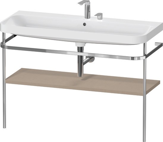 Duravit Happy D.2 Plus c-shaped Set mit Metallkonsole Leinen Matt 1175x490x850 mm - HP4839E75750000