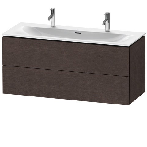 Duravit L-Cube Waschtischunterbau wandhängend Eiche dunkel gebürstet Matt 1220x481x550 mm - LC630907